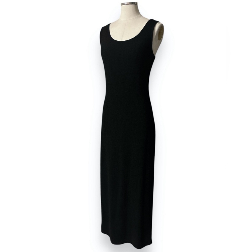 JOSEPH RIBKOFF Classic Black Scoop Neck Maxi Dress